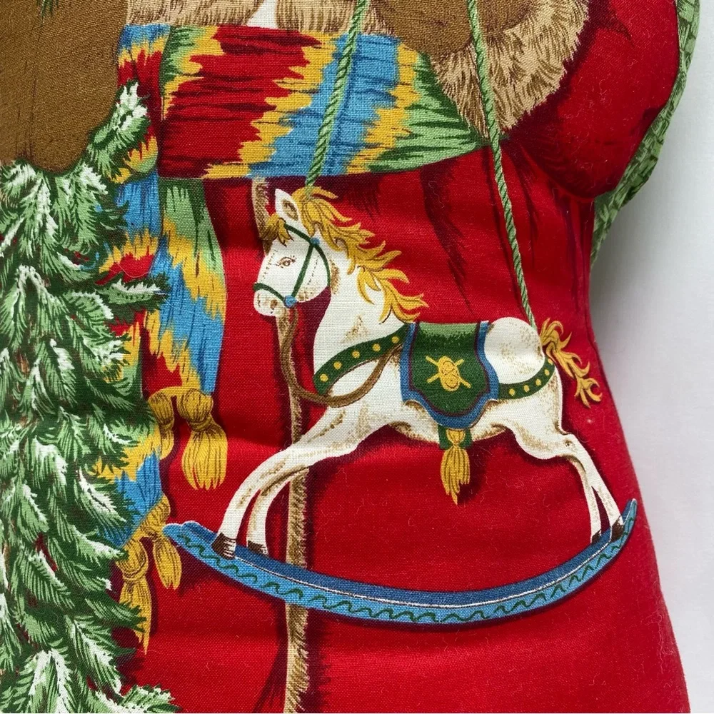 Vintage Father Christmas Santa Clause Handmade Stuffed Plush Pillow Decor Lg